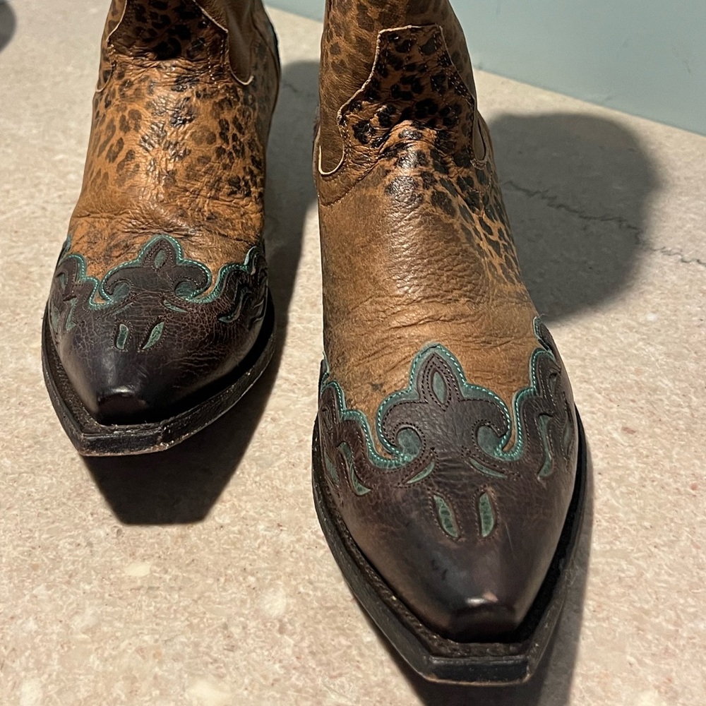 Miss Macie Leopard Cowgirl Boots - Sz. 10 - Picture 6 of 16